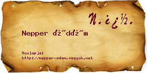 Nepper Ádám névjegykártya